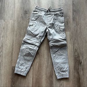 Eddie Bauer kids zip off pants in gray